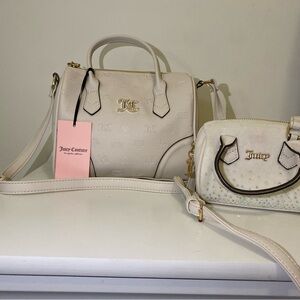 Juicy Couture Ivory Satchel and Crossbody Set